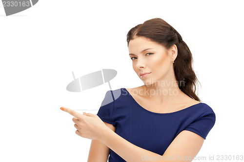 Image of businesswoman pointing her finger