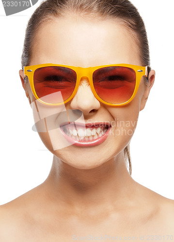 Image of funny teenage girl in shades