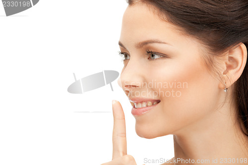 Image of finger on lips