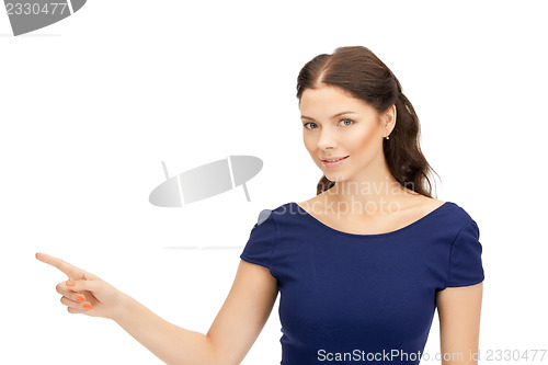 Image of businesswoman pointing her finger