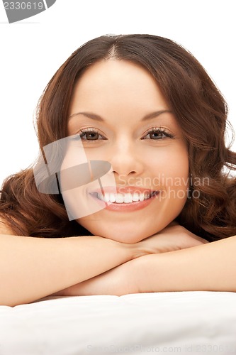 Image of beautiful woman in spa salon