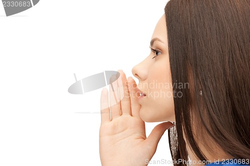 Image of woman whispering gossip