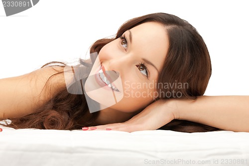 Image of beautiful woman in spa salon