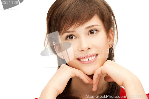 Image of pensive teenage girl