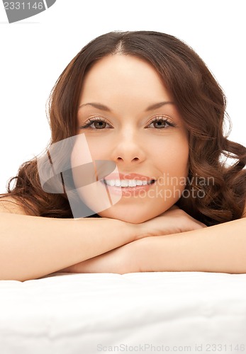 Image of beautiful woman in spa salon