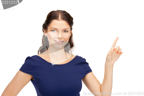 Image of woman with her finger up