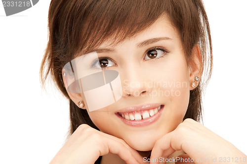 Image of pensive teenage girl