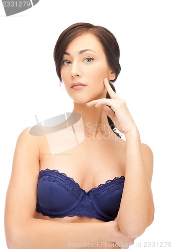 Image of beautiful woman in bra