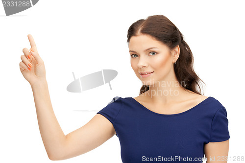 Image of woman with her finger up