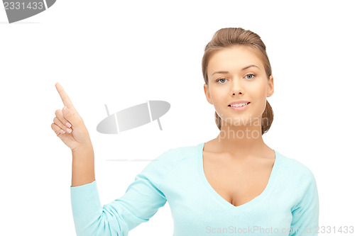 Image of businesswoman pointing her finger