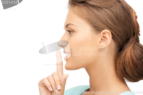 Image of finger on lips