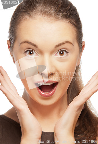 Image of happy screaming teenage girl
