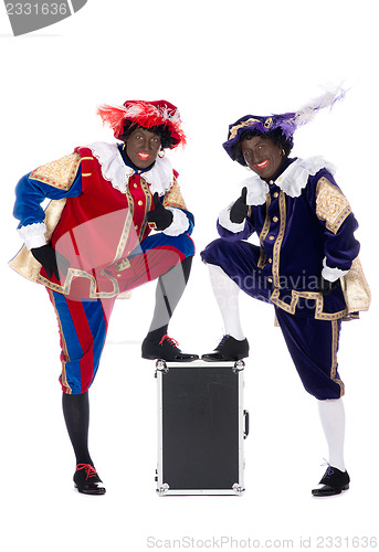 Image of Zwarte Piet and his co-worker