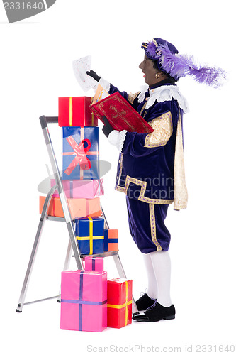 Image of Zwarte Piet with presents