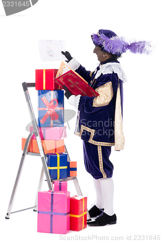 Image of Zwarte Piet with presents