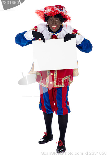 Image of Zwarte Piet with whiteboard