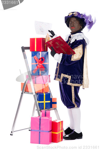 Image of Zwarte Piet with presents