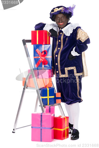 Image of Zwarte Piet with presents