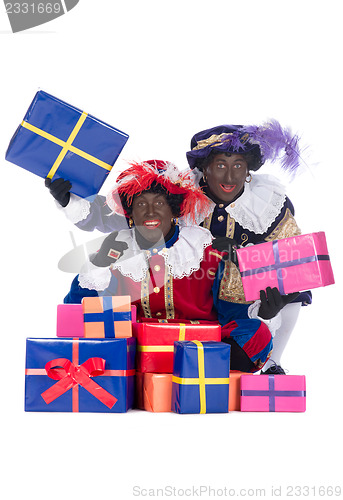 Image of Zwarte Piet with presents