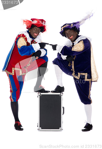 Image of Zwarte Piet and his co-worker