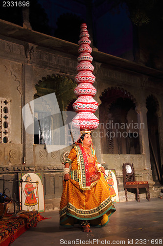 Image of Bhavai performance - famous folk dance of Rajasthan