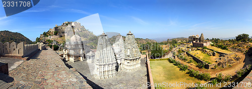 Image of panorama of kumbhalgarh fort in india