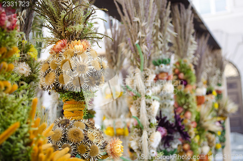 Image of traditional easter decor handmade floral palm fair 