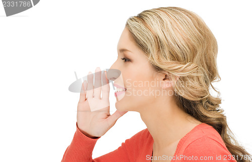 Image of woman whispering gossip