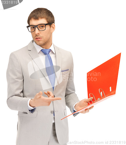Image of man with folders