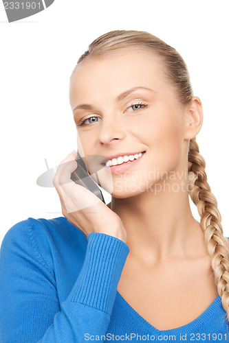 Image of businesswoman with cell phone