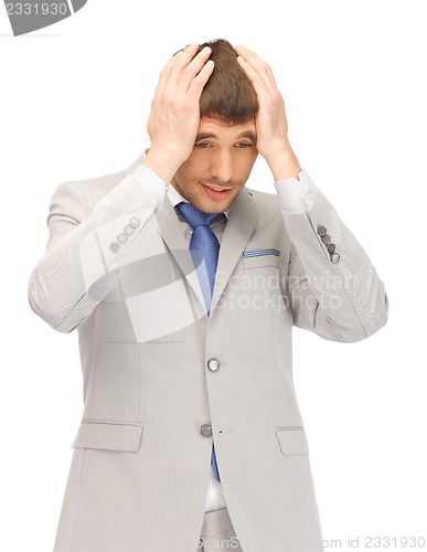 Image of unhappy man