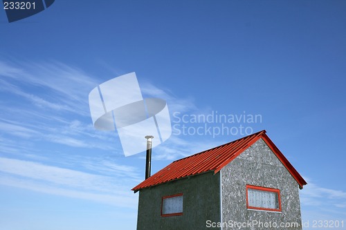 Image of Little house and the blue sky