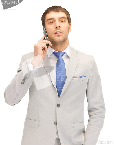 Image of handsome man with cell phone