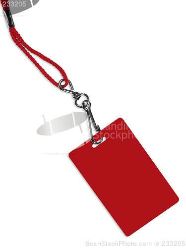 Image of Blank red badge with copy space (+ clipping path)