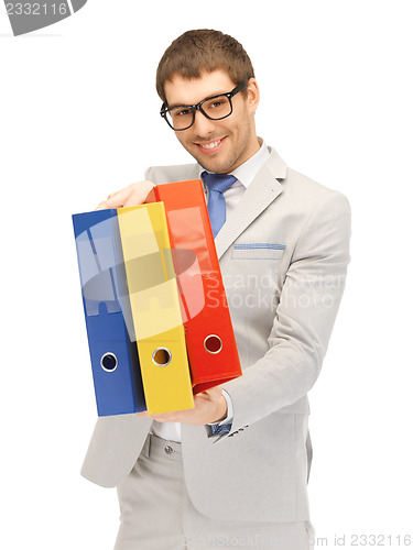 Image of man with folders