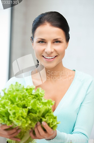 Image of beautiful woman in the kitchen