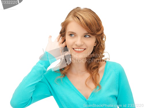 Image of teenage girl listening gossip