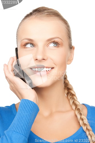 Image of businesswoman with cell phone