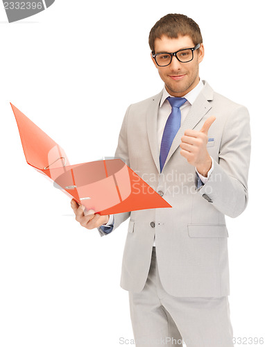 Image of man with folders