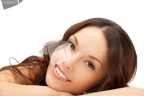 Image of beautiful woman in spa salon