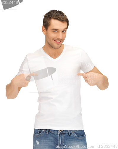 Image of handsome man in white shirt