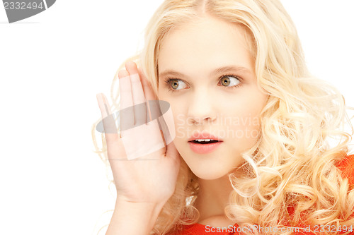 Image of woman listening gossip