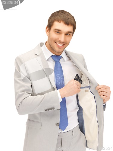 Image of businessman with credit card