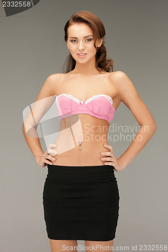 Image of beautiful woman in bra