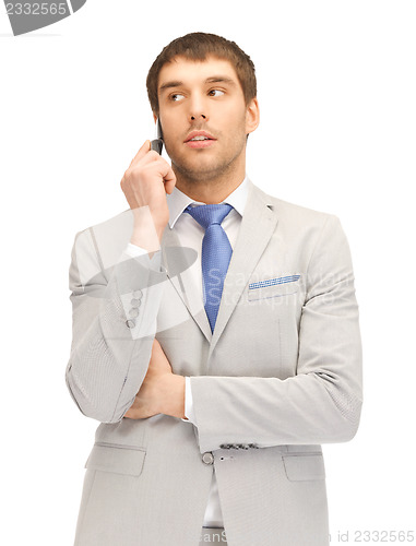 Image of handsome man with cell phone