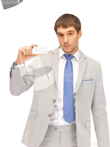 Image of businessman with business card