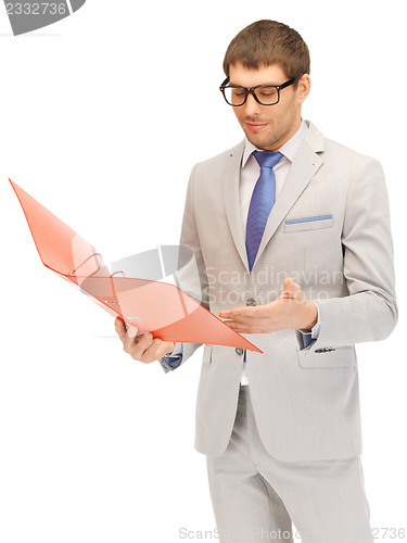 Image of man with folders