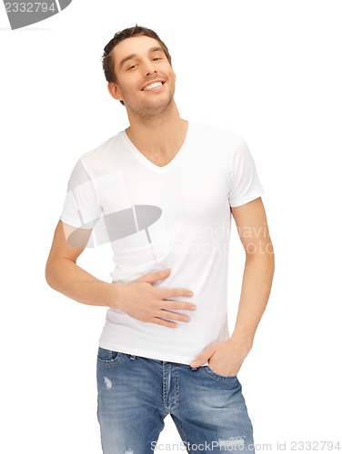 Image of full man in white shirt