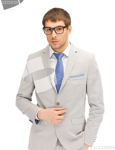 Image of calm businessman in spectacles