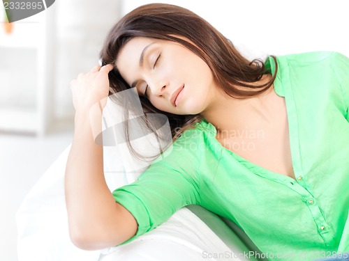 Image of sleeping woman